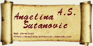 Angelina Šutanović vizit kartica